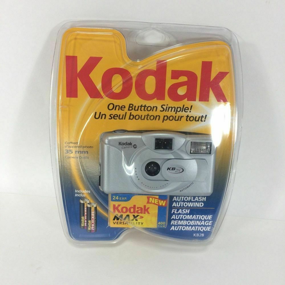 Vintage Kodak KB28 Point And Shoot Camera 35mm Aspheric Lens Silver or Black